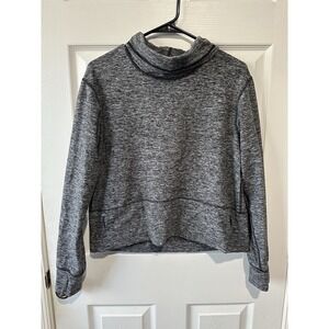 Lululemon W3DTYS Ready to Rulu‎ Heathered Black Fleece Pullover, size 6